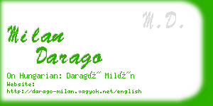 milan darago business card